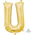 thumbnail image 1 of Anagram International Party-Eh! Gold Letter U Balloon, 1 of 1