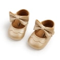 thumbnail image 1 of Fortune Newborn Girl Princess Shoes First Walker BowKnot Solid Soft Sole Shoes, 1 of 6