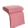 thumbnail image 2 of ZZkhGO Soft Warm Fleece Throw Blanket for Couch, Upgraded Heavy Fluffy Blanket Decorative Gift, Cream Solid Color Striped Blankets for Sofa Bed Travel, 2 of 6