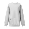 thumbnail image 4 of Breezora Chandail à Capuchon à Poche Surdimensionné pour Femmes, Col Rond, Chandail Décontracté Confortable, Taille P, Gris, 4 of 5