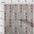 thumbnail image 1 of oneOone Georgette Viscose Fabric Arrow Sign Kasuri Print Sewing Fabric BTY 42 Inch Wide, 1 of 4