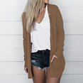 thumbnail image 2 of AherBiu Womens Cardigan Tops Long Sleeve Open Front Mid-Long Outwear with Pockets Spring Clothes, 2 of 6