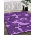 thumbnail image 3 of Ahgly Tapis Rectangulaire Lavable en Machine Intérieur Transitionnel Violet, 2 Pieds x 3 Pieds, 3 of 7