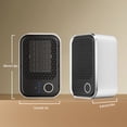 thumbnail image 3 of Penkiiy Space Heaters for Indoor Use,Heater Fan Household Vertical Small Electric Heater 2 Gears 1200W Overheat Protection Intelligent Remote Control Timed Large Energy Saving Area Quick Heater, 3 of 9