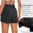 thumbnail image 3 of Short de Course pour Femmes avec Poches Zippées Short de Sport d'Entraînement Sportif Taille Haute Short de Tennis Short de Course, 3 of 7