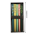 thumbnail image 3 of Oleegame 2PC Stainless Steel Cutlery Set 5 Pairs Japanese Cat Chopsticks Non Slip Kitchen Handmade Gift Set Reusable, 3 of 4