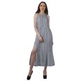 thumbnail image 1 of Moomaya Robe de Vacances pour Femmes en Rayonne, Col Licou, Sans Manches, Fente avant, Robe Imprimée, 1 of 4