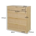 thumbnail image 3 of Anko Fraser Rattan 4 Drawer Dresser, Natural, 3 of 7