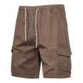 thumbnail image 4 of Diufon Men's Athletic Shorts Drawstring Waisted Outdoor Sport Shorts Spring Summer Hiking Shorts with Pockets, 4 of 6