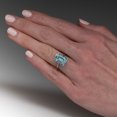 thumbnail image 5 of 925 Sterling Silver Ring Emerald Cut Aquamarine Ring Natural Aquamarine Ring March Birthstone Ring Unique Aquamarine Ring, 5 of 5