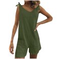 thumbnail image 2 of Styesk Shorts pour Femmes Mode Femme Été Uni Poche Décontracté Sans Manches Combinaison à Bretelles, 2 of 7
