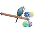 thumbnail image 1 of Halinfer Bird Stand Perch Toy with Rotating Balls, Small Bird Toy for Parakeet, Parrots, Cockatiels, Budgies, Budgerigars, Parrotlets, Lovebirds, Ringnecks, Conures, 1 of 7