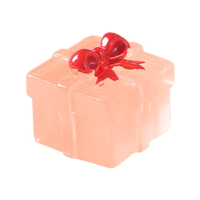WRKEKC Clearance 12pcs Christmas Luminous Mini Gift Box Micro Small Ornaments Transparent Gift Box DIY Small Accessories