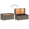 thumbnail image 5 of vidaXL Banc de Rangement Gris 100x50x52 cm en Rotin Poly et Bois d'Acacia, 5 of 5