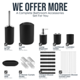 thumbnail image 2 of Clara Clark Bathroom Accessory Set, Black Bathroom Décor with Toothbrush Holder Set, Bathroom Curtains Shower Set, Bath Rug Set Included, 2 of 7