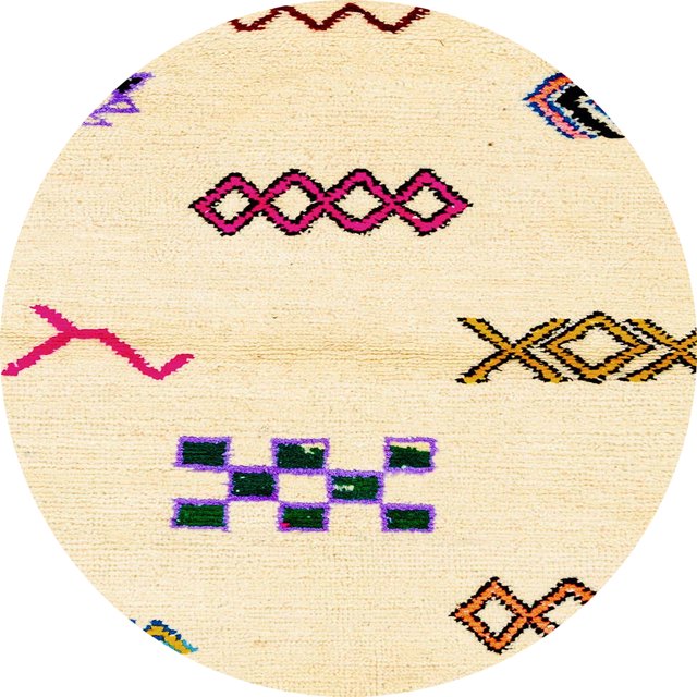 Ahgly Company Tapis d'Intérieur Ronds Abstraits Bruns Unis, 3 Pieds Rond