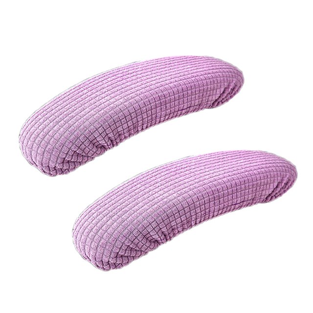 Redempat Washable Office Chair Armrest Covers Wear-resistant Easy To Install Wide Application Soft pale purple 1Set