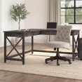 thumbnail image 2 of Pemberly Row 60W L Shaped Desk in Dark Gray Hickory - Engineered Wood, 2 of 8