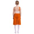 thumbnail image 2 of Oyolan Robe de Danse Ballet Sans Manches en Maille Transparente pour Filles Orange 12, 2 of 7