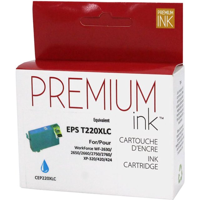 Cartouche d'Encre d'Encre de Qualité Supérieure - Alternative pour Epson T220TG220 - Cyan