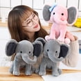 thumbnail image 2 of Wangsaura Elephant Stuffed Animal, Elephant Plush Doll Birthday Holiday Gift, 2 of 8