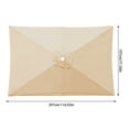 thumbnail image 3 of Outdor Cantilever Replacement Rectangle Patio Parasol With Protective For Garden Yard Market, 3 of 5