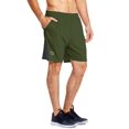 thumbnail image 1 of BALEAF Shorts de Course pour Hommes 7 Pouces avec Doublure en Maille Poche Zippée pour Entraînement Athlétique Gym Vert Armée 3TG, 1 of 4