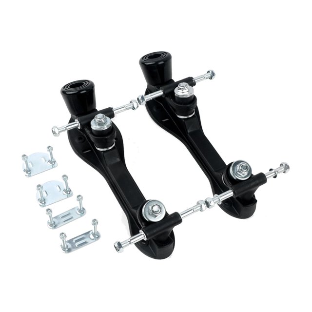 jinwen Base de Patin à Roulettes Accessoires de Quincaillerie Chaussure de Patinage à Roulettes Base de Patin à 2 Rangées Frein en PU 23,8 cm