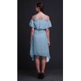 thumbnail image 3 of Bimba Robe Tunique à Épaules Dénudées pour Femmes à Imprimé Papillon, Col Rond, Coupe Droite, pour Fête - Petit, 3 of 6