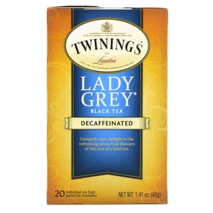 Twinings Tea Lady Thé gris, Decaf, 20 Ct