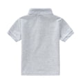 thumbnail image 4 of Chandail Polo pour Garçons, Polo Gris pour Garçons, Chemises à Manches Courtes pour Enfants, Chemises de Collation des Grades, Blouse Décontractée, Hauts, Chandail, Tenue pour Garçons 8-9 Ans, 4 of 4