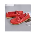 thumbnail image 4 of MAWCLOS Ladies Moccasins Comfort Nursing Shoes Slip On Resistant Loafers Bow Work Boat Shoe Red 6, 4 of 7
