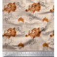 thumbnail image 1 of Soimoi White Poly Georgette Fabric Text & Europe Map Travel Print Fabric by the Yard 42 Inch Wide, 1 of 5