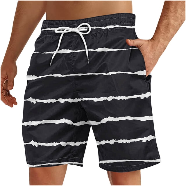 Soki Shorts de Plage Décontractés pour Hommes Shorts à Rayures en Liquidation