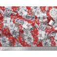 thumbnail image 2 of Soimoi polyester Crepe Fabric Leaves & Flower Floral Print Fabric by the Yard 52 Inch Wide, 2 of 3