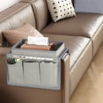 thumbnail image 3 of WRKEKC Clearance 5-Pocket Sofa Armrest Organizer - Bedside Storage Caddy for Remote/Tablet/Books/Magazines, 3 of 9