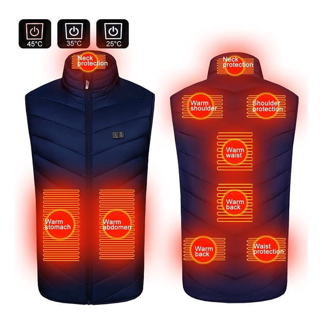 TIMIFIS Gilet Chauffant Taille Ajustable Gilet Électrique à Batterie Chaud pour la Randonnée