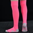 thumbnail image 4 of RXIRUCGD Children's Sports Socks Solid Color Football Socks High Tube Socks Knee High Socks( Pink, Size:S ), 4 of 4