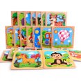 thumbnail image 2 of Leadingstar 16 Pcs/set Cartoon Puzzle Wooden Animal Pattern Jigsaw Toys for Children, 2 of 7