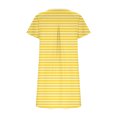 thumbnail image 5 of FcBaudy Robe à Manches Courtes à Col Rond Longueur Genou, Robes d'Été pour Femmes Robe T-Shirt d'Été Décontractée pour Femmes Tunique Ample à Manches Courtes avec Poches pour Femme Jupe Imitation Coton, 5 of 5