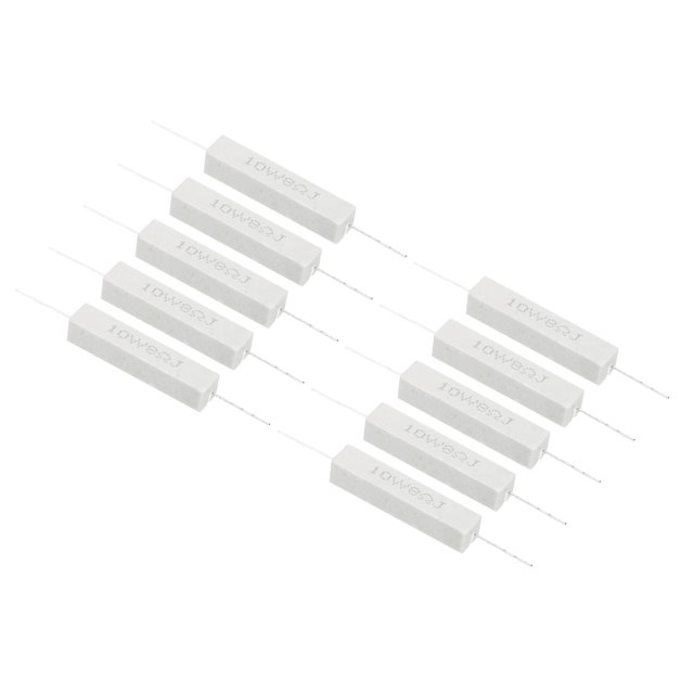 Unique Bargains 10Pcs 8 Ohm Resistors, 10W Ceramic Cement Resistor Power Cement Resistor Kit Tolerance 5% for Power Adapters Audio