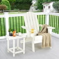 thumbnail image 3 of Gymax 3PC Patio Folding Adirondack Chair Side Table Cup Holder Poolside White, 3 of 8