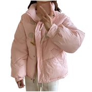 EGNMCR Womens Long Puffer Coat, Long Sleeve Padded Winter Down Coats, Hooded Parka Jacket Women's Fashion Long Sleeve Solid Hooded Pocket Long Cotton Coat Women Coat