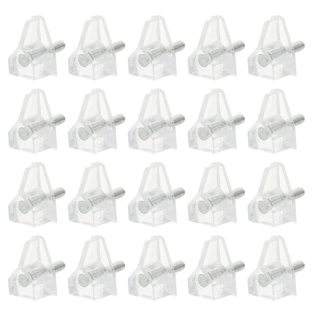 CUITING 20 pcs Clear Shelf Pegs Kitchen Cabinet Shelf Pin Shelf Support Peg Cabinet Shelf Pegs