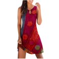 thumbnail image 2 of SDNall Womens Round Neck Sleeveless Printed Dress, 2 of 9