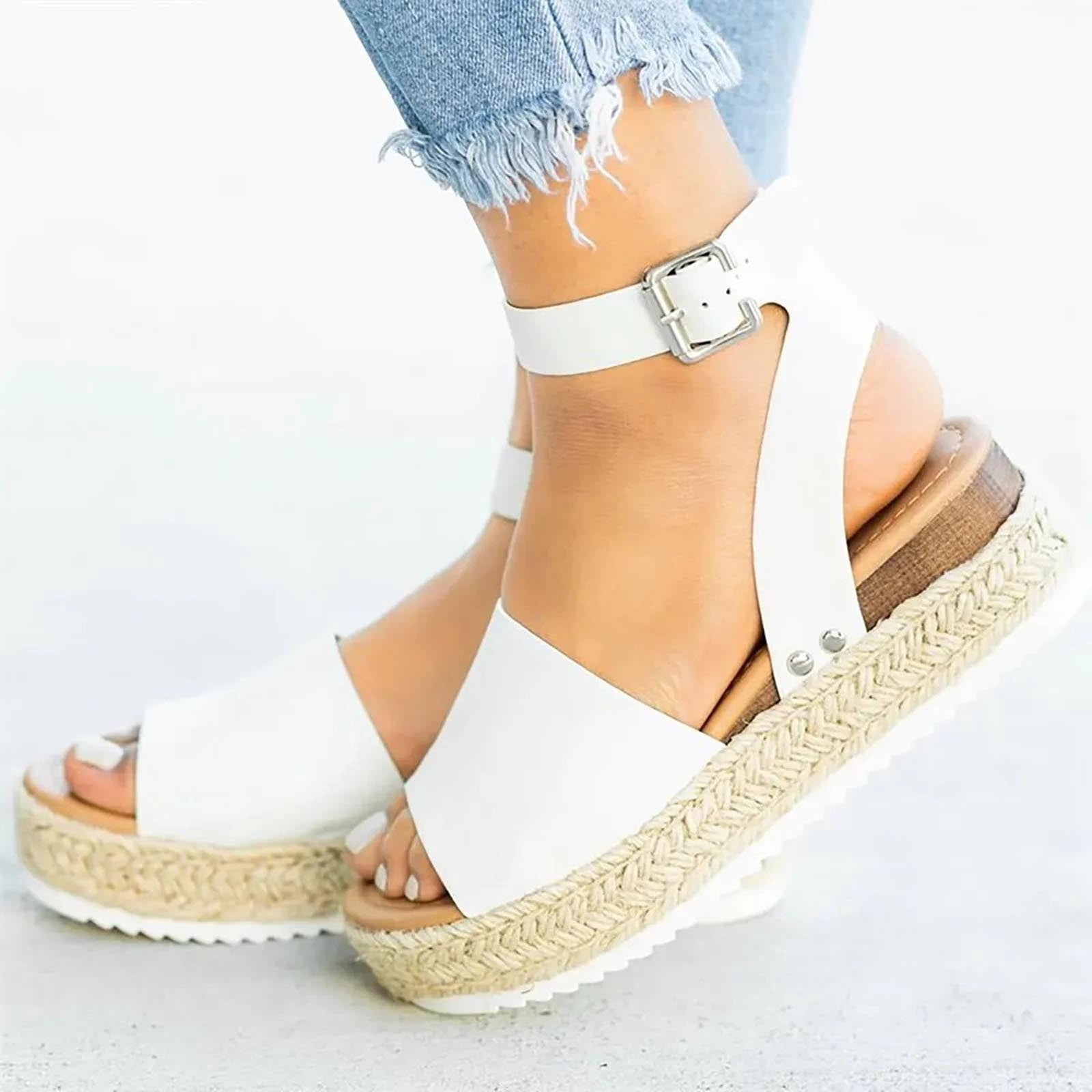 Cameland Sandales d'Été Mode Femme Bout Ouvert Plateforme Décontractée Chaussures Décontractées