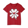 thumbnail image 2 of EGNMCR T-Shirts & Blouses à Manches Courtes Col Rond pour Tout-Petits Garçons Filles Coton Mode Mignon Col Rond Imprimé Tee Manches Courtes Girl Blouse, 2 of 5