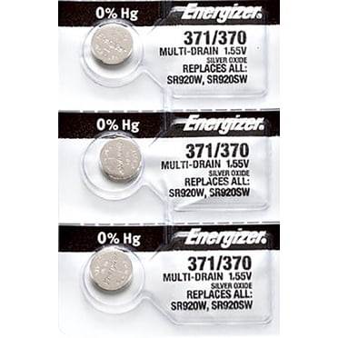 3 x Piles de Montre Energizer 371, SR920SW Ou 370