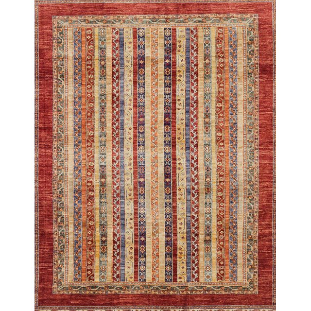 Ahgly Company Tapis d'Intérieur Rectangulaire Abstrait Rouge Tapis de Zone Abstrait, 3 Pieds x 5 Pieds