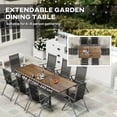 thumbnail image 4 of Outsunny Table à Manger de Patio Extensible 63 Pouces-94,5 Pouces pour 6 à 8 Personnes, Brun, 4 of 10